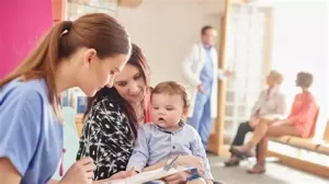 Un centre d'accueil de la Protection maternelle et infantile