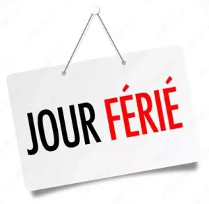 Pancarte jour férié